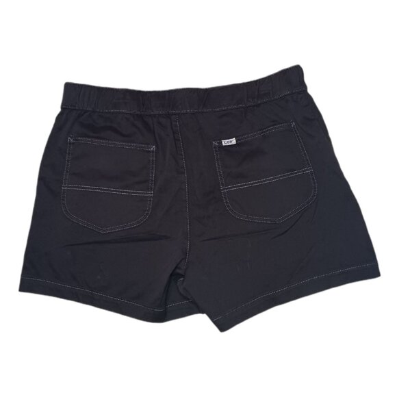 Lee Womens Size 16 M Shorts Black Utility Lux Comfort Flex Waist High Rise - Picture 13 of 14